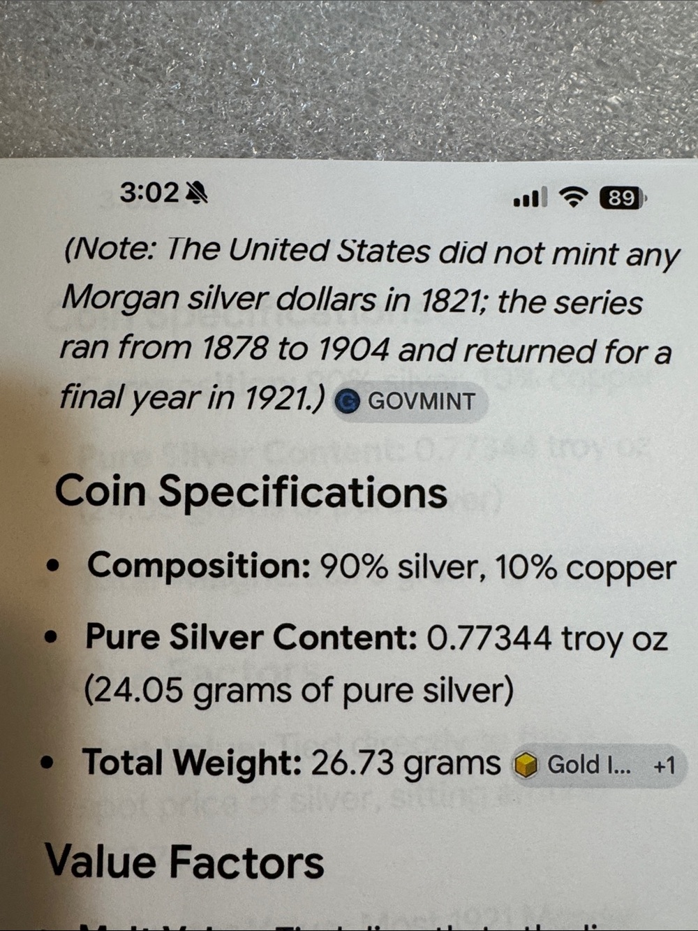 Morgan 1884 Silver Dollar - Picture 6 of 6